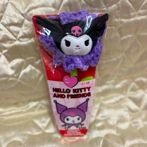 Kuromi Hello Kitty and Friends Valentine Plush Flower Limited Edition Bendable
